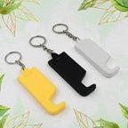 Plastic Keychain Mobile Stand – 2 in 1 Multicolor Phone Holder Set