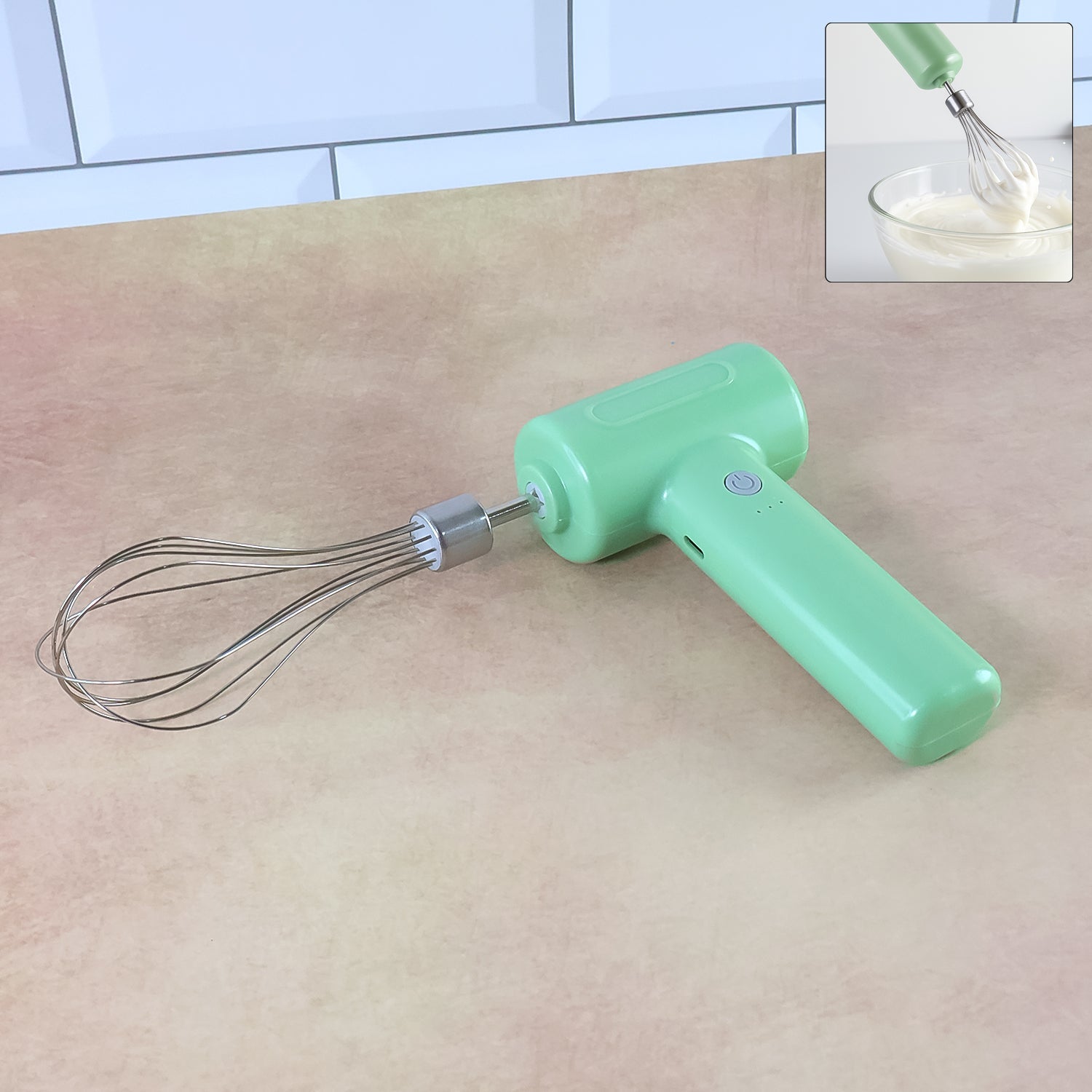 Cordless Electric Whisk – Rechargeable Handheld Mixer for Baking