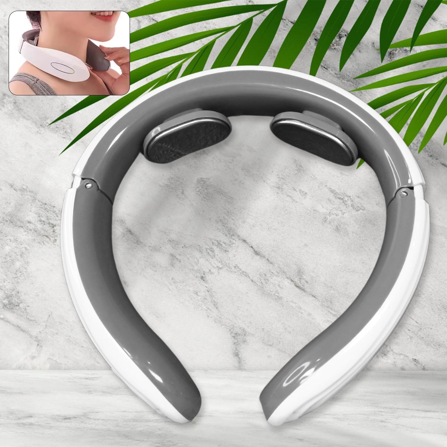 Cordless EMS Neck & Back Massager – Heat Therapy for Daily Muscle Relaxation