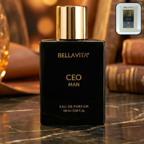 Men's Eau De Parfum in a stylish black bottle with gold cap