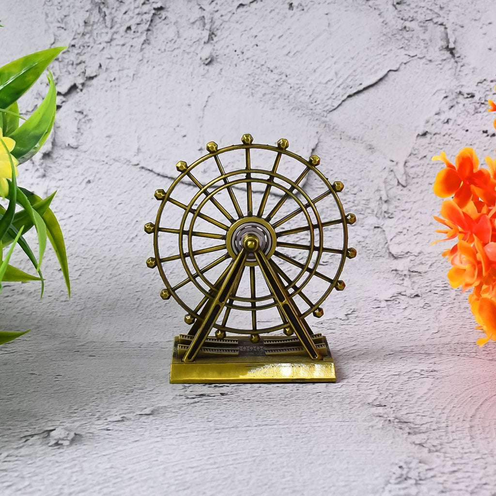 Metal Desktop Wheel Tower – Durable & Elegant Table Ornament