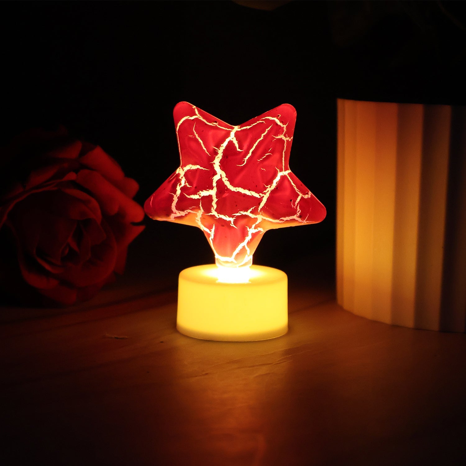 Star Shape LED Tealight Candles – Set of 12 Decorative Lights