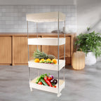 4 Layer Kitchen Rack – Durable Steel & Plastic Storage