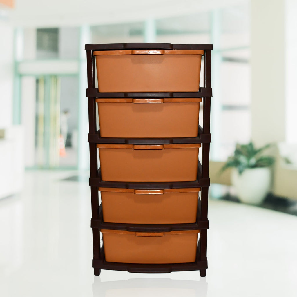 Plastic Home Storage Organizer – 5-Layer Large Modular Drawer