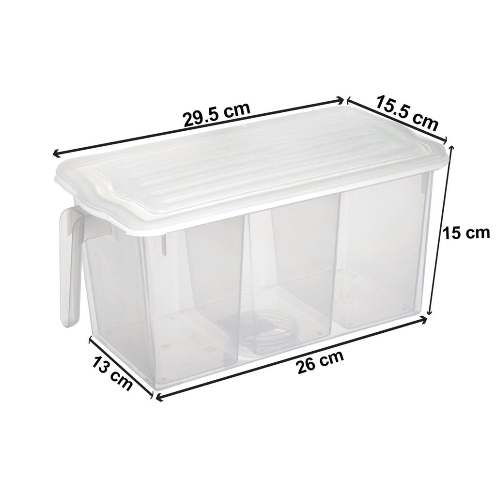 Refrigerator Organizer Box – 3 Compartments, Airtight | Lunchie Bunchie