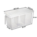 Refrigerator Organizer Box – 3 Compartments, Airtight | Lunchie Bunchie