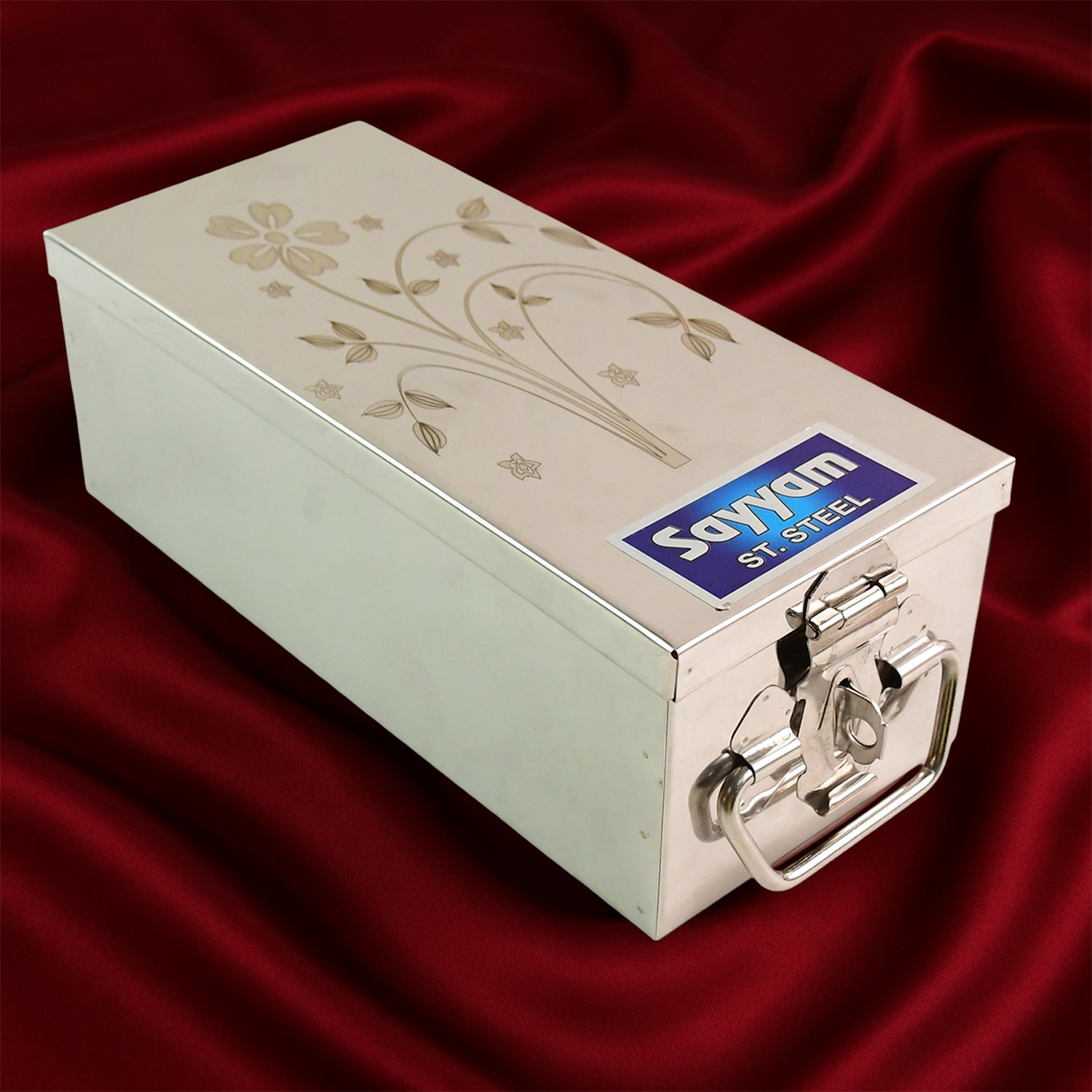 Jewellery Storage Box – Stainless Steel with Velvet & Lock