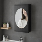 Rotating Storage Cabinet with Mirror – Space-Saving Wall Organizer
