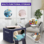 Foldable Steel-Frame Clothes Storage Box – Dust-Proof Organizer