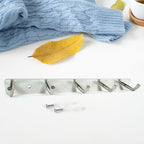 Stainless Steel Coat Hook Rack – 5-Hook Durable Wall Organizer
