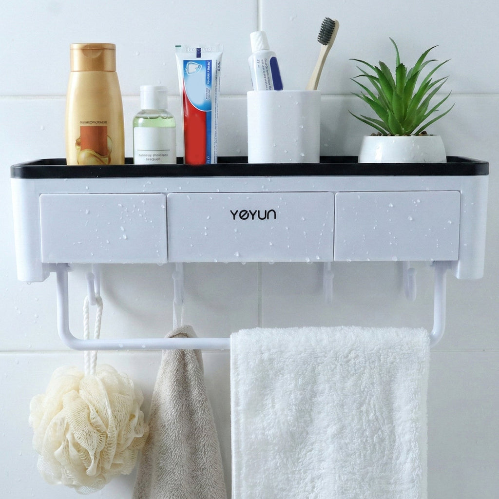 Bathroom Storage Rack – Wall Mounted Multifunctional Organizer