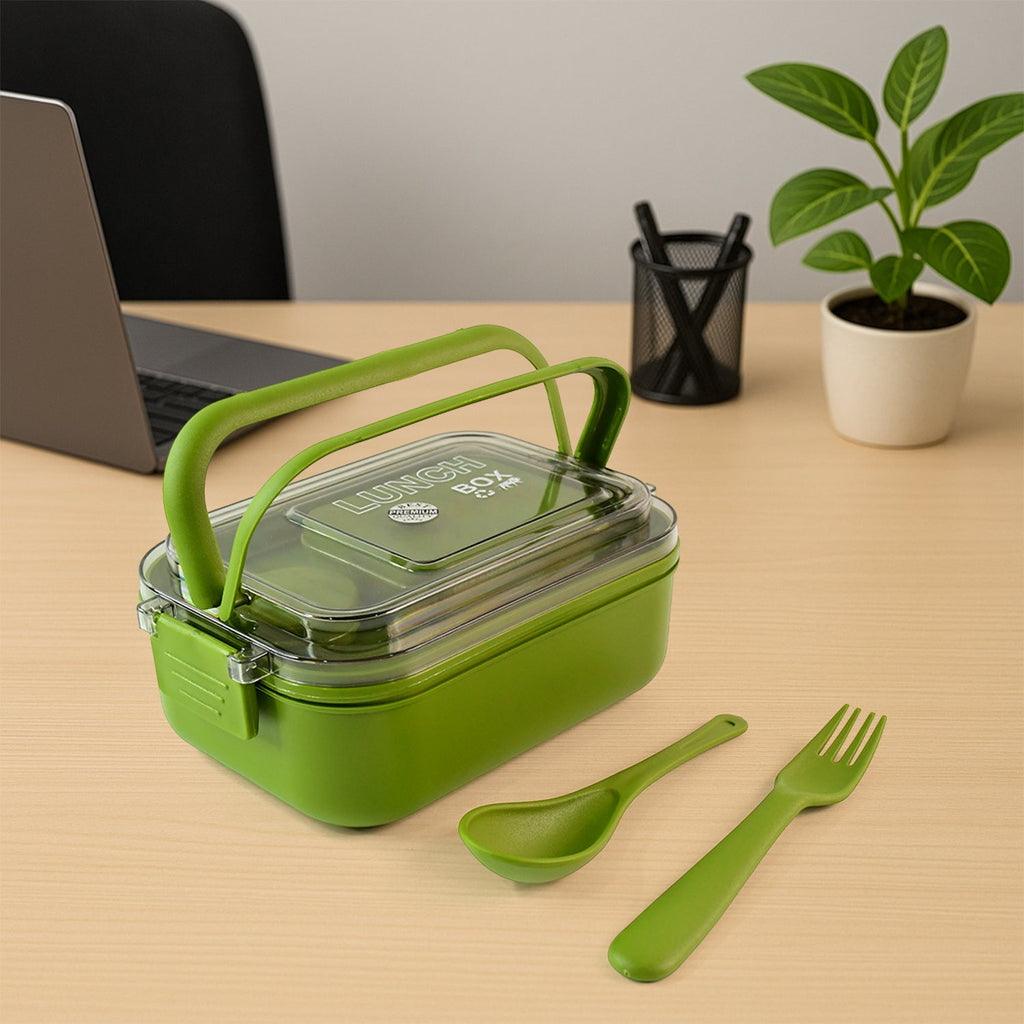 Magic Lunch Box – Leakproof Compartments with Spoon-Fork Set