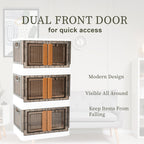 Plastic Folding Wardrobe Organizer – Portable Storage with Wheels