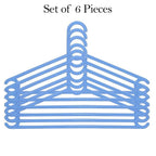 Plastic Clothes Hanger Set (6 Pcs) – Durable & Space-Saving | Indo Glow
