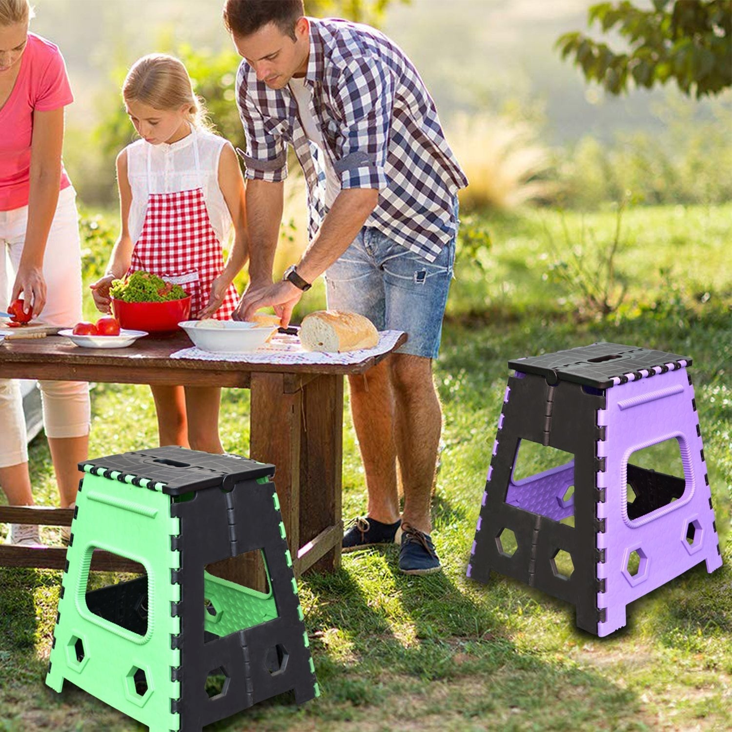 Folding Stool 18-inch – Portable & Sturdy | TinyTrendy