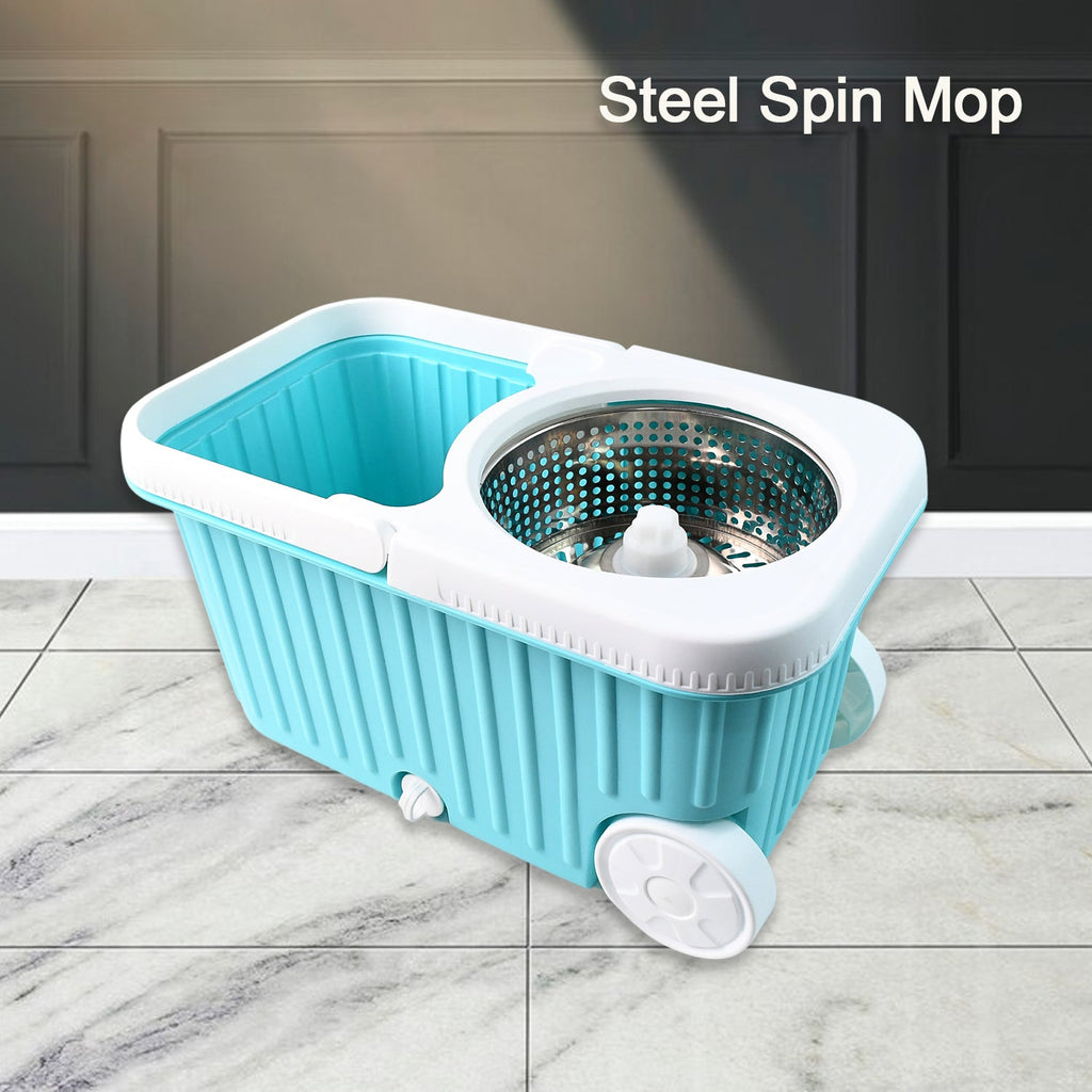 Spin Mop – 360° Rotating Stainless Steel Spinner for Deep Cleaning