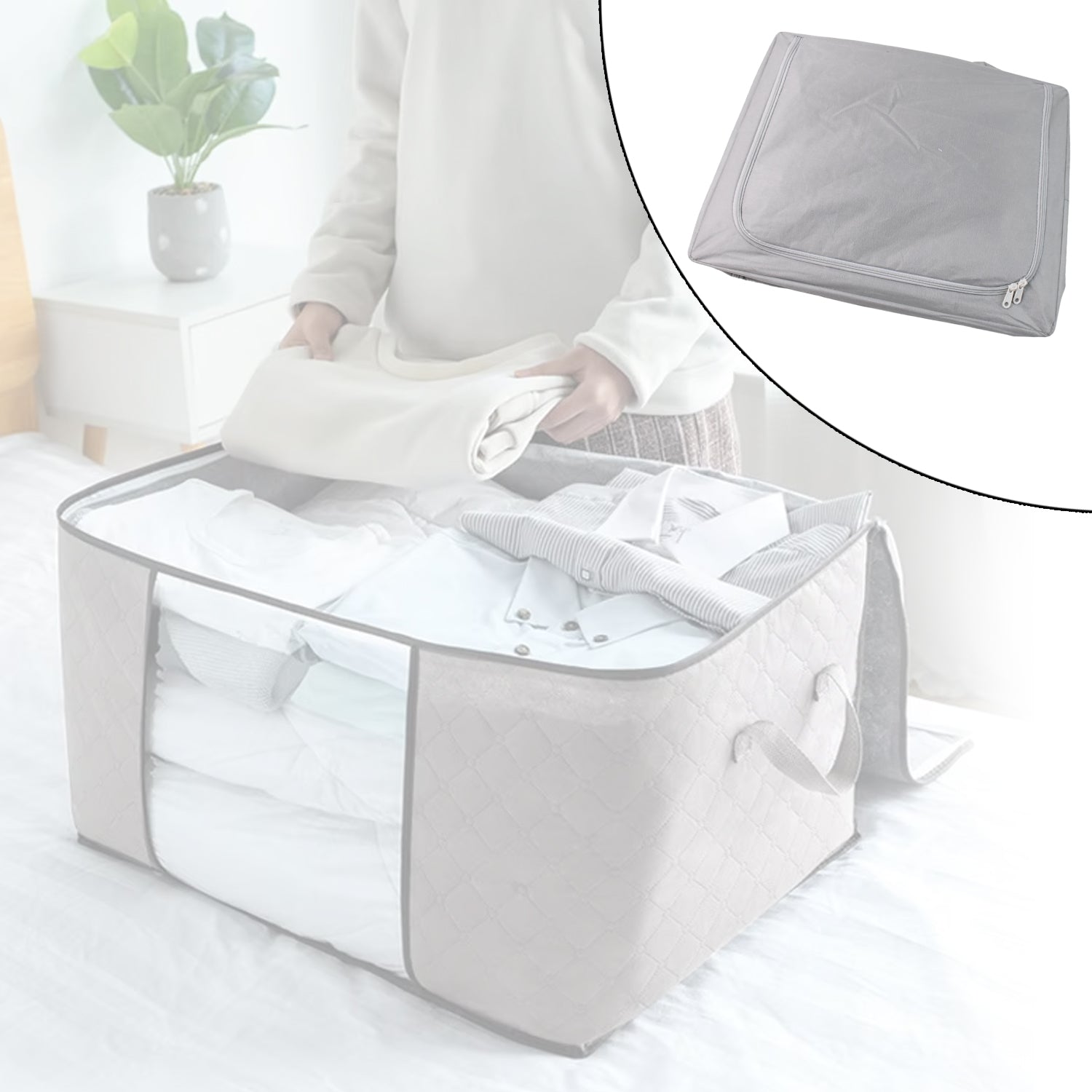Storage Box with Lid with Window – Durable & Moisture-Proof Organizer