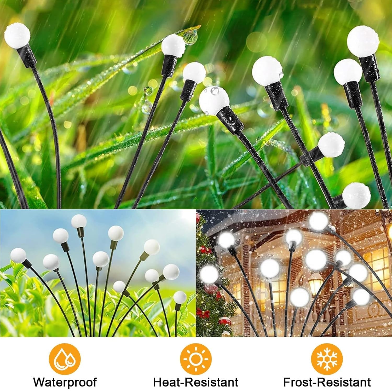Solar Garden Ball Light Set – Warm White, Energy-Saving Outdoor LEDs