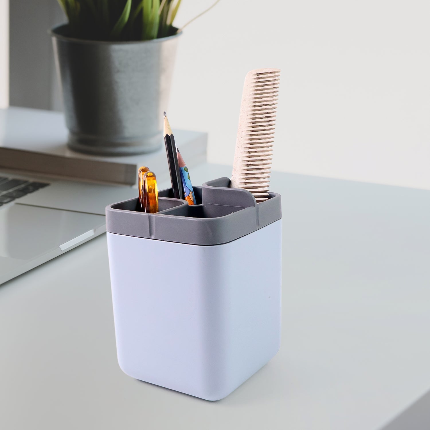 Multi-Compartment Desk Organizer – Durable & Space-Saving Holder