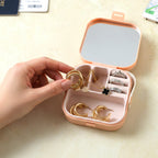 Mini Jewelry Storage Box – Compact Travel Organizer with Mirror