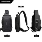 Anti-Theft Crossbody Sling Bag – Secure USB Charging Port
