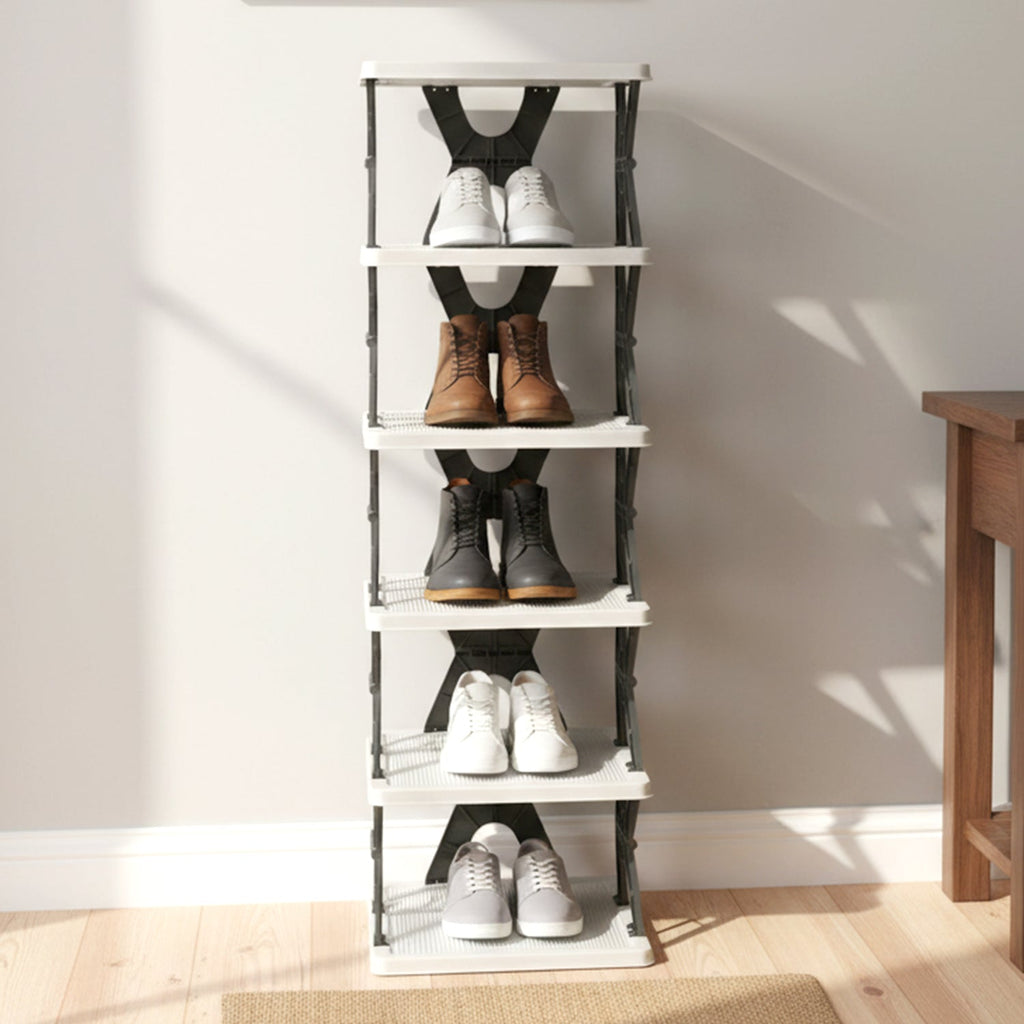 6 Layer Shoe Rack Stand – Space Saving Rectangle Organizer