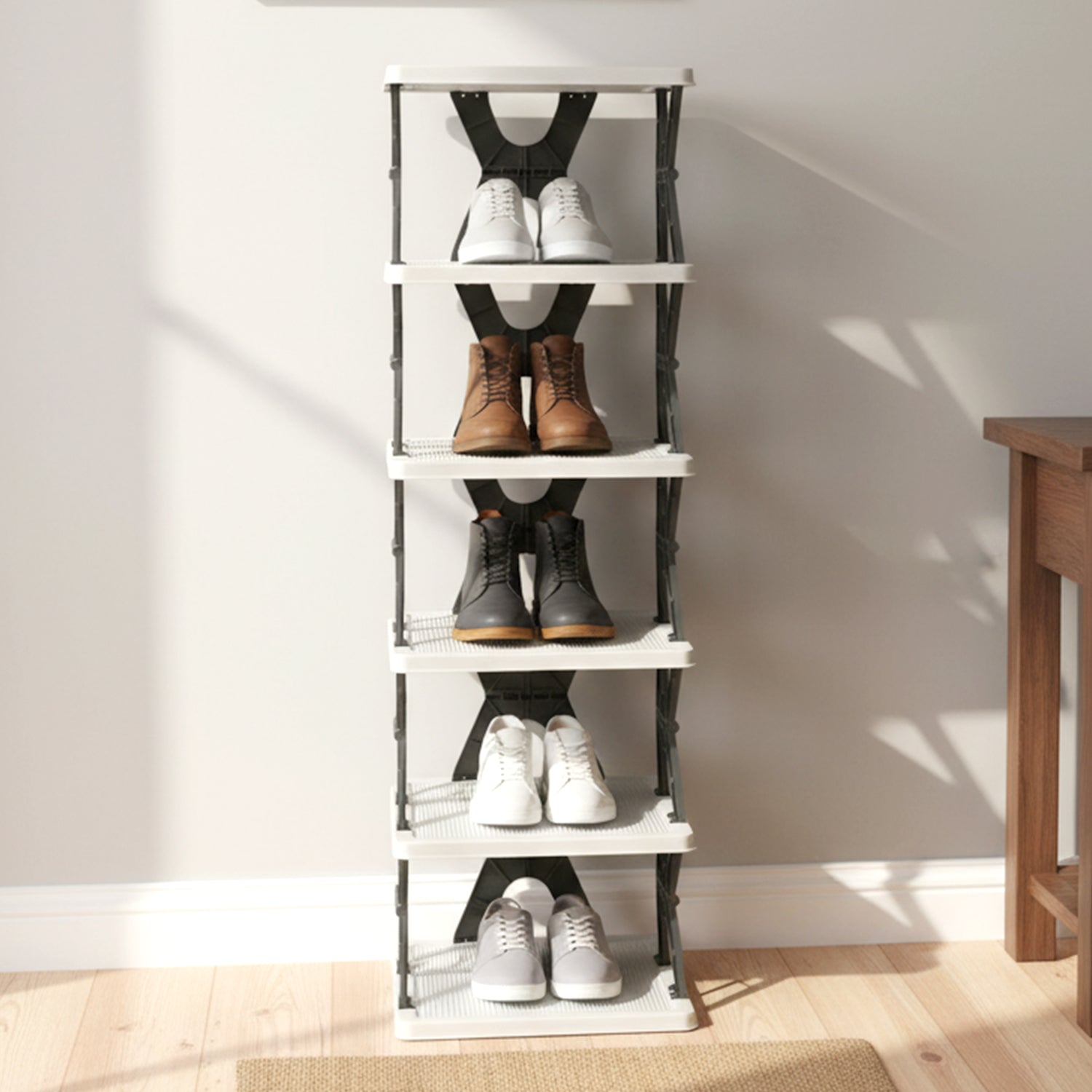 6 Layer Shoe Rack Stand – Space Saving Rectangle Organizer