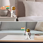 Solar Power Astronaut Ornament – Indian Flag Car Dashboard Décor