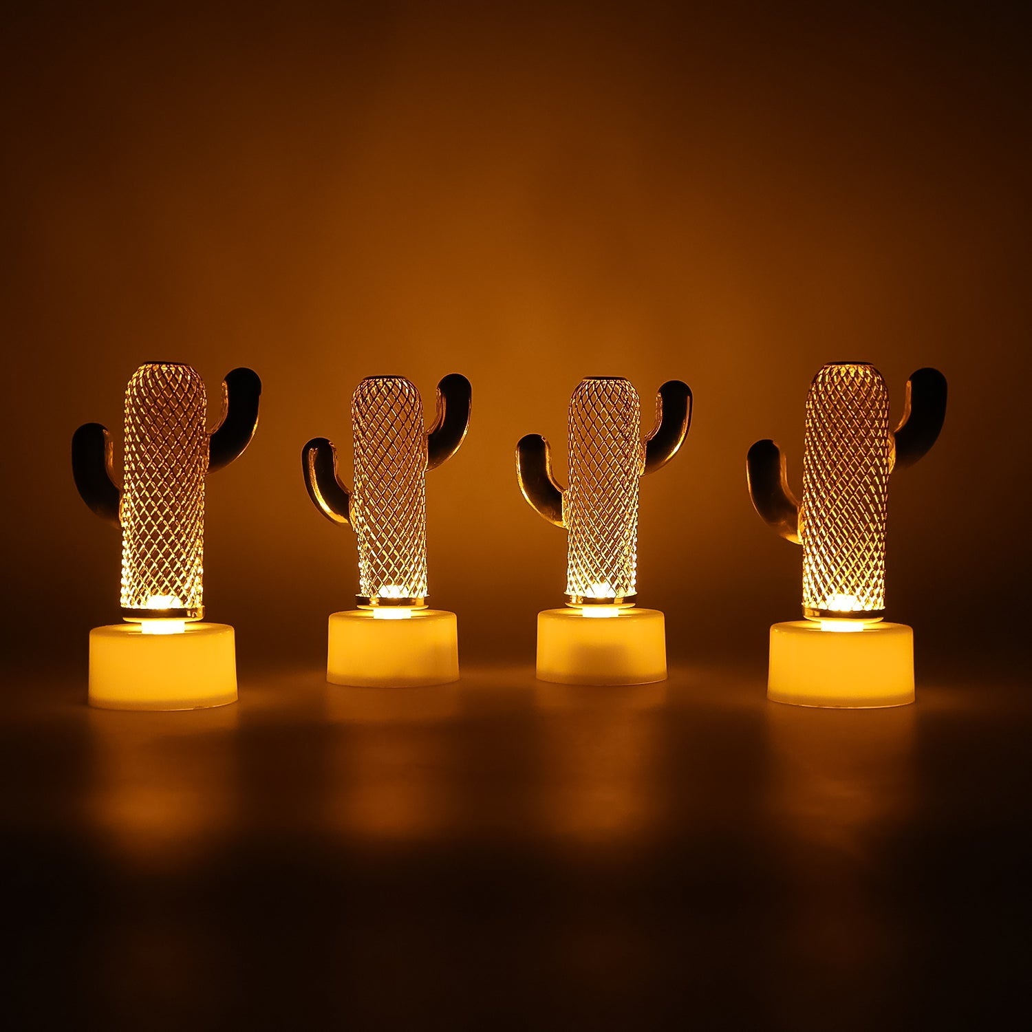 Cactus Shaped Flameless LED Candles – Safe Decorative Flickering Glow