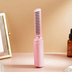 Mini Hair Straightener Brush Ð Cordless & Rechargeable for Travel