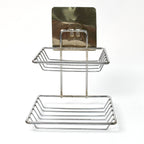 Wall Mounted Soap Dish – Stainless Steel with Hooks | Velvet Organizers