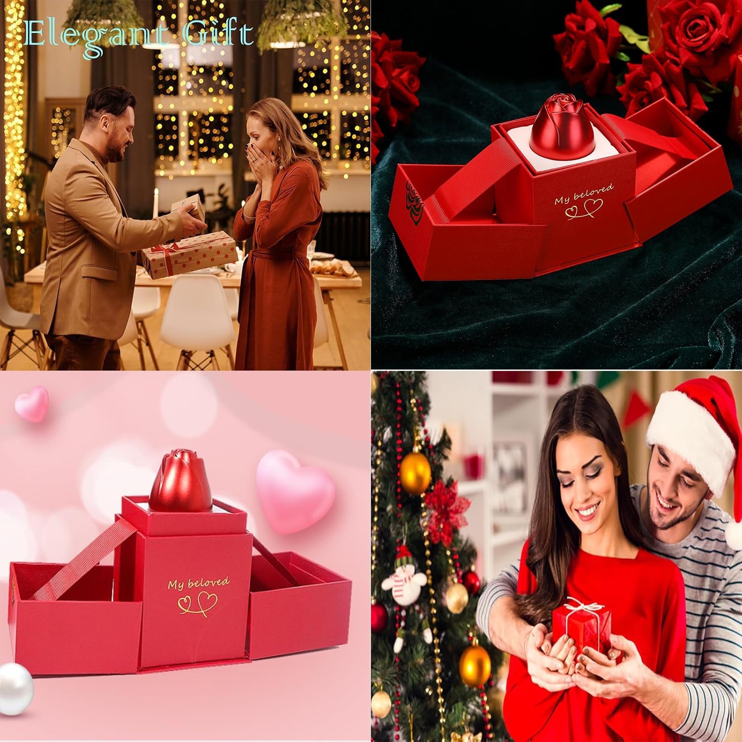 Rose Ring Box Jewellery – Romantic Gift with Magical Presentation