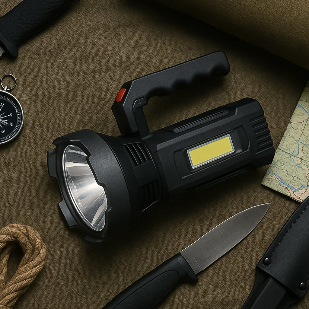 Rechargeable USB LED Hand Torch – Dual Light & Durable