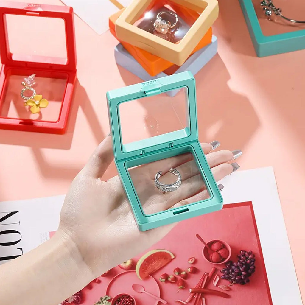 Transparent Jewellery Display Box – Elegant 3D Floating Organizer
