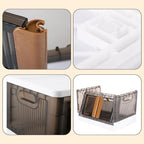 Plastic Folding Wardrobe Organizer – Portable Storage with Wheels