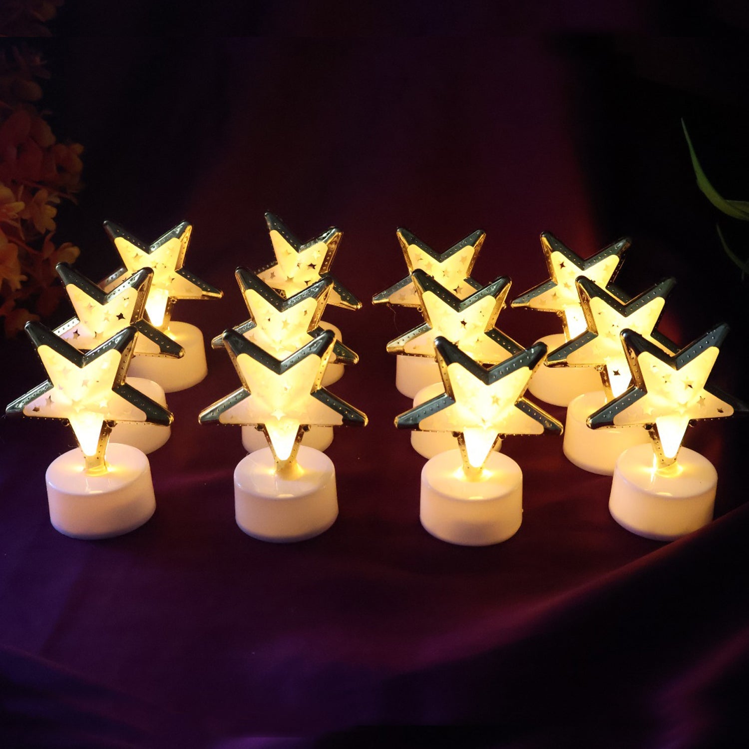 Star Shaped Flameless LED Candles – Safe & Elegant Décor Set