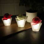 Rose Shaped Flameless LED Candles – Elegant Romantic Decor Set