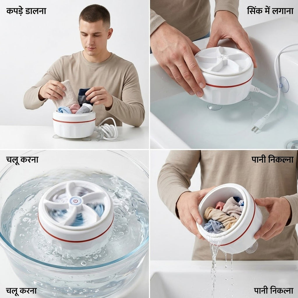 Portable Mini Electric Washing Machine Ð Compact & Easy to Use
