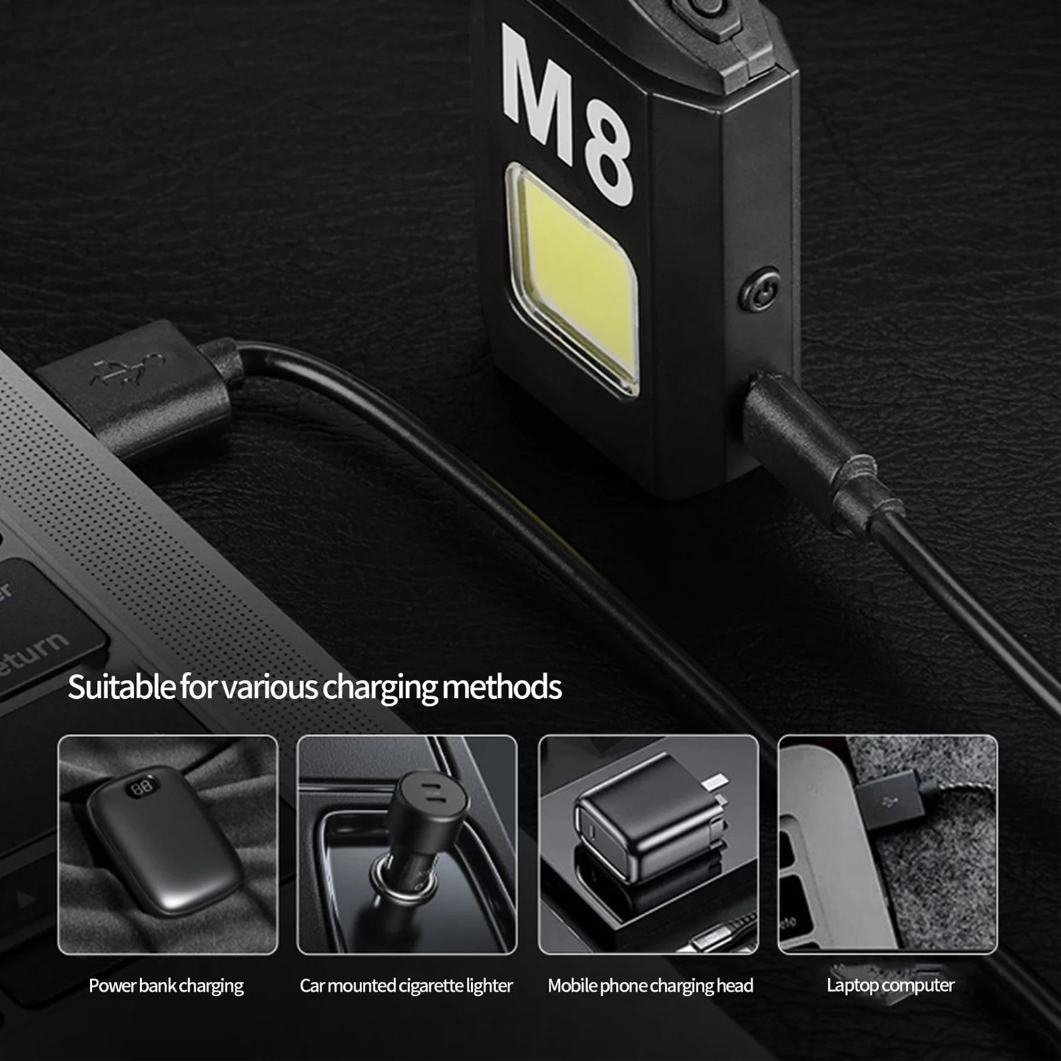 Portable Mini Torch Lighter – USB Rechargeable with Bright LED