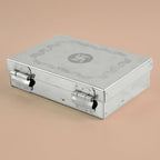 Stainless Steel Jewelry Organizer – 6-Compartment Storage Box