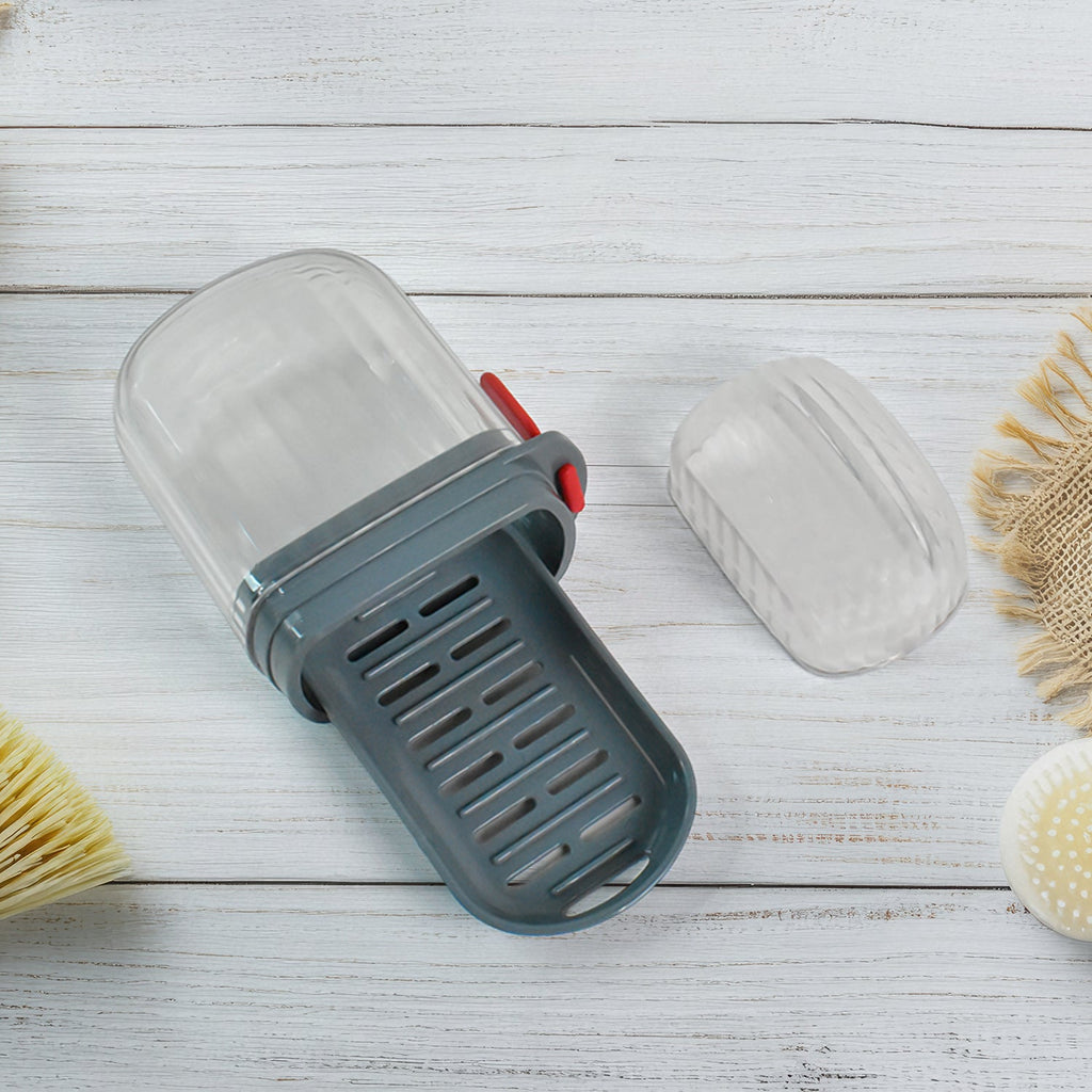 Soap Box Holder – Dust-Proof Lid & Detachable Drain Tray