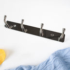 Stainless Steel Coat Hook Rack – 4 Heavy Duty Hooks for Home