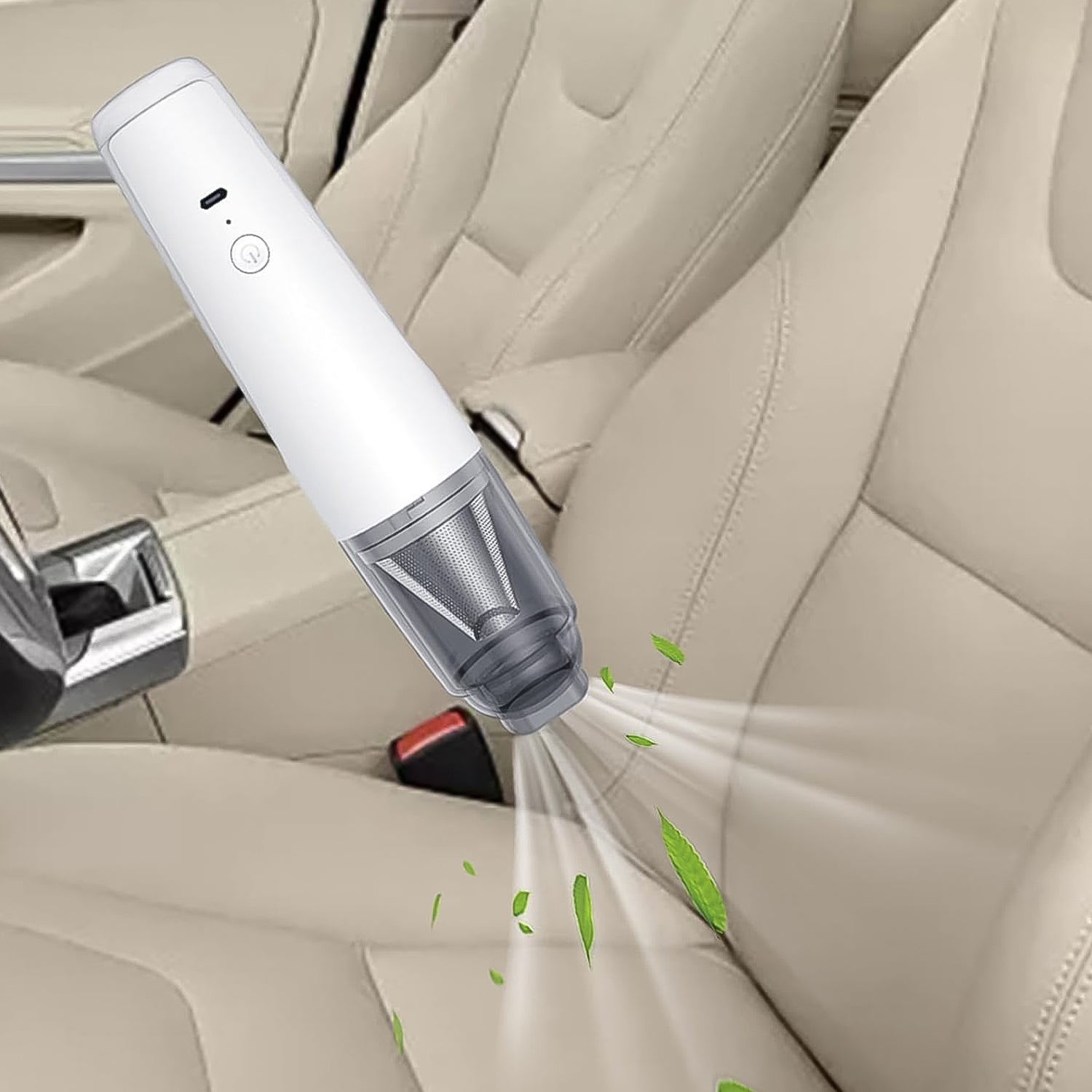 Mini Handheld Vacuum Cleaner – Cordless Rechargeable with 5 Nozzles