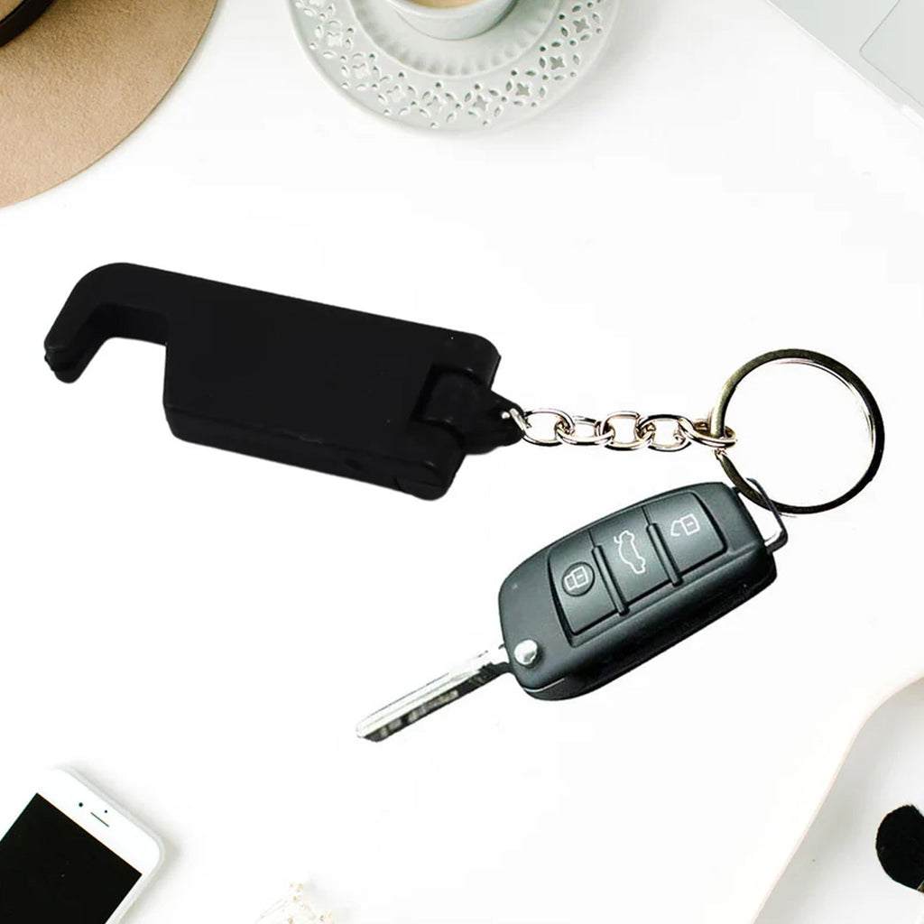 Plastic Keychain Mobile Stand – 2 in 1 Multicolor Phone Holder Set