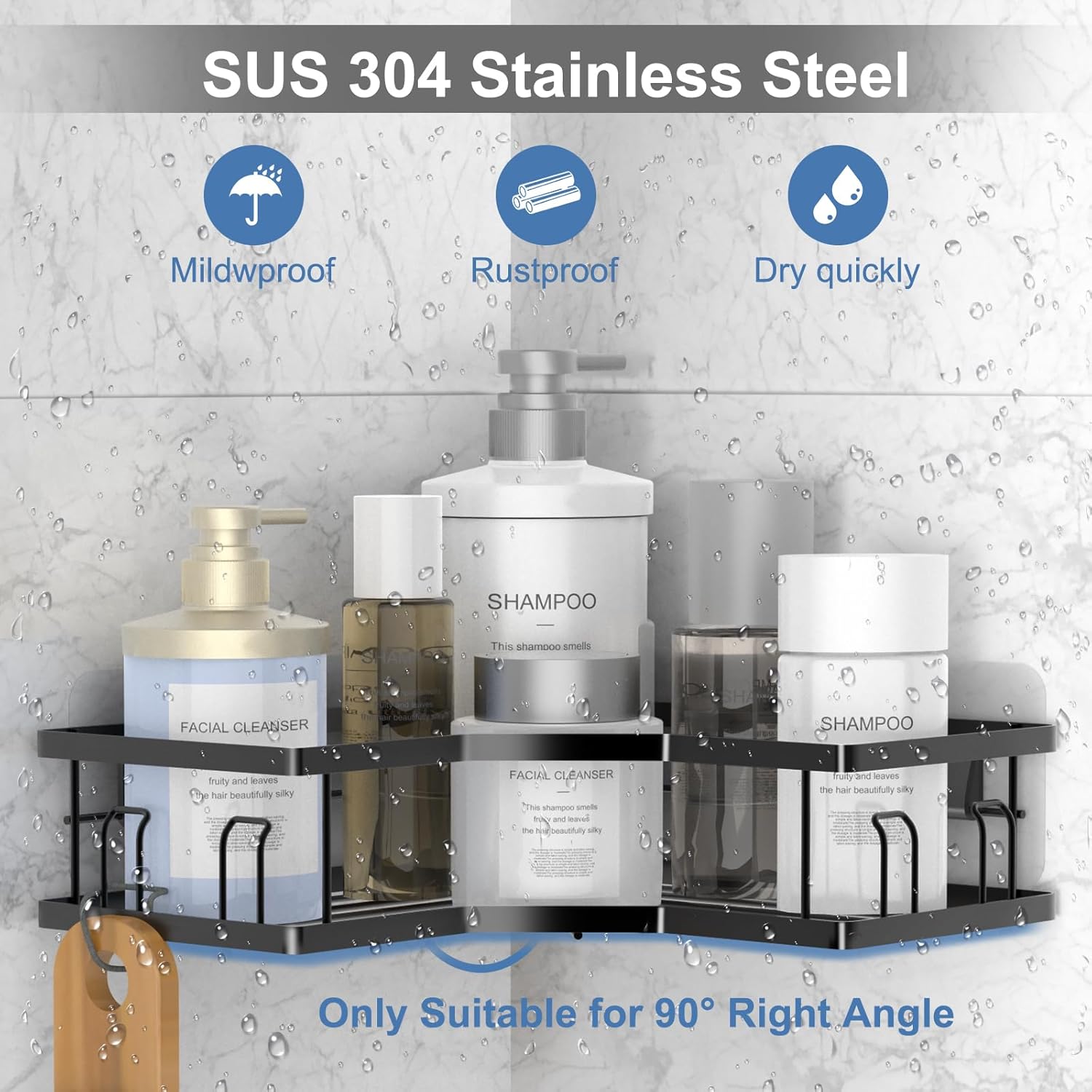 Stainless Steel Corner Shelf Organizer – Space-Saving & Durable (2 Pc)