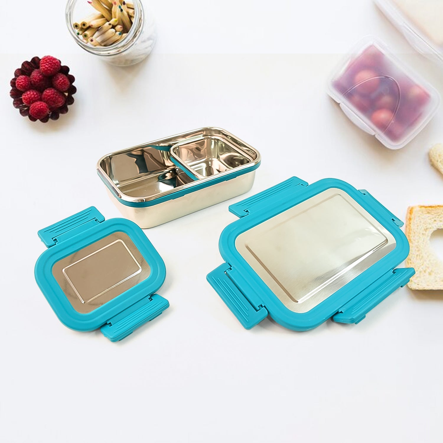 Stainless Steel Lunch Box – Durable Leak-Proof 2 Pc Set