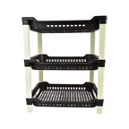 Plastic Storage Rack – 3-Tier Durable Multi-Use Organizer