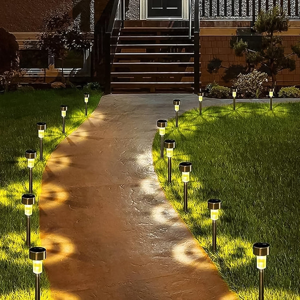 Solar Garden Pathway Lights – Durable Stainless Steel Outdoor LEDs