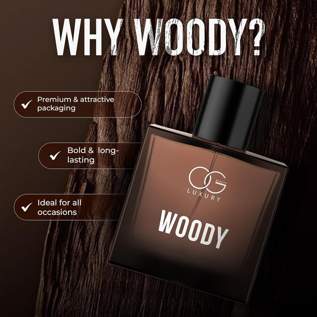 Woody Eau De Parfum – Long-Lasting Unisex Premium Fragrance 50 ML