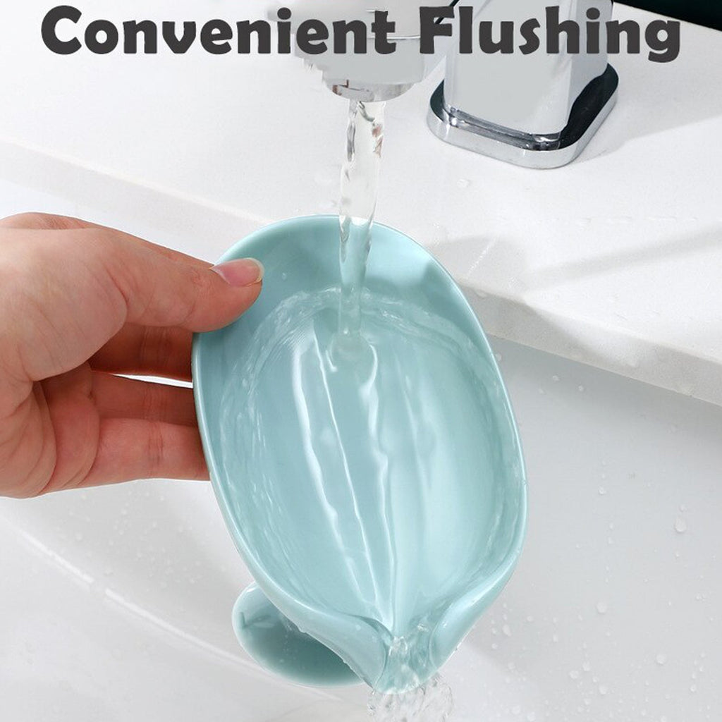 Self Draining Soap Holder – Leaf Design for Dry Soap | VelvetBubbles
